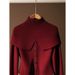 Women’s Clothing Ankola red outfit soft and glutinous retro vintage red high collar two piece long sleeved knitted sweater coat autumn_ecoleips.com