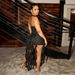 K Solid Color Tassel Hanging Neck Bag Hip Dress, Women's New Fashionable Dress_ecoleips.com