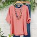 Women's Clothing Casual Split Cotton And Linen Tops And Blouses_ecoleips.com