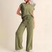 Women's Casual Pants Set Three Quarter Sleeve Loose Slim Long Trousers Style Spring Summer New_ecoleips.com