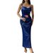 Women's Clothing Spring And Summer Dress Casual Sexy Solid Color Suspender Dress Evening Dress_ecoleips.com