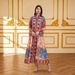 Women's Long Sleeved V Neck Robe Dress Ethnic Print Suitable for Everyday Wear Festivals And Parties Muslim Fashion_ecoleips.com