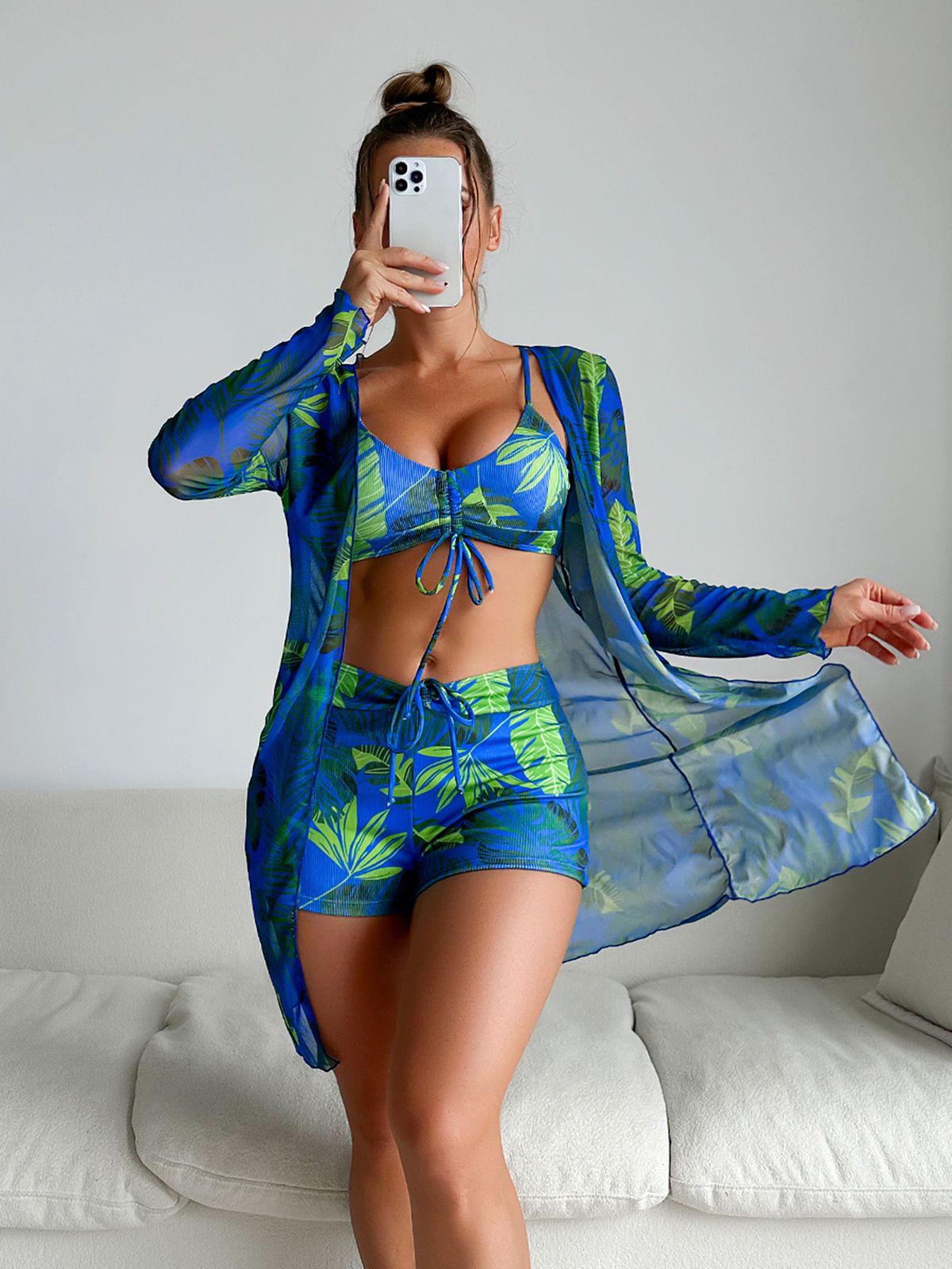 Women's Sexy Bikini Set - 3 Piece Swimwear With Special Fabric & Multiple Colors_ecoleips.com