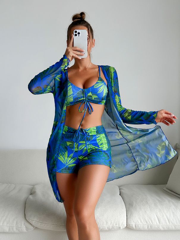 Women's Sexy Bikini Set - 3 Piece Swimwear With Special Fabric & Multiple Colors_ecoleips.com