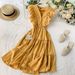 Women's Clothing V Neck Ruffle Sleeveless Popular Skirt Summer New Trend_ecoleips.com
