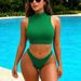 Women's Clothing Women's Slim Fit Sleeveless Faux High Neck Vest Autumn Casual Outing Shirt Sexy Style Bikini_ecoleips.com