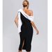 New European American Style Sexy One-shoulder Bow-tie Bandage Dress, Elegant Party And Banquet Gown, Short Dress_ecoleips.com