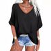 2024 European And American Cross-Border Trade Summer New Women's Plus Size Casual Short Sleeve Loose T-Shirt Top_ecoleips.com