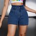 Plus Size High Waisted Distressed Denim Shorts For Women – Vintage Washed, Relaxed Fit, Raw Hem Streetwear Hot Pants (0xl-3xl, Dark Blue, 70% Cotton)_ecoleips.com