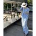 Summer Women's Clothing 2025 New Style: Casual Blue Shirt Wide-Leg Pants Two-Piece Set With A Mature And Elegant Look_ecoleips.com