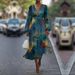 Women's V-Neck Dress Summer Fashion Floral Puff Sleeve Dress_ecoleips.com
