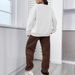 Women's Clothing Fashionable Crew Neck Sweatshirt Loose Fitting Autumn Winter Top Women's Casual Halloween Print Set_ecoleips.com