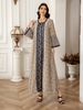 Women's Long Robe Fashion Mesh Dress Abaya, European And American Style Cross-Border Export, Elegant And Stylish Outerwear For Women_ecoleips.com