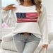 2027 Fashion Knitwear Pullovers Women O-Neck American Flag Pattern Long Sleeve Casual Loose Sweater_ecoleips.com