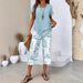 Women's Summer Fashion High-Waisted Wide Leg Pants Set Short-Sleeved Two-Piece Outfit for Spring/Autumn_ecoleips.com