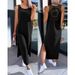 Women's Clothing New Fashion Slim Solid Color Back Lace Sleeveless Dress_ecoleips.com