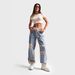 Retro Distressed Patchwork High-Waisted Drawstring Loose Slim Fit Jeans for Women 2025 European And American Style Cross Border Hot Selling_ecoleips.com