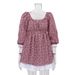 2026 European And American Women's Spring New Printed Dress, Fashionable Puff Sleeves, Square Neck, Slimming A-line_ecoleips.com