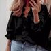 Elegant Ruffle Blouse Women's Loose Fit Long Sleeve Shirt - Casual Office Tops With Flounce Detail, Plus Size Friendly_ecoleips.com