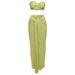Women's Clothing Spring And Summer New Fashion Sexy Tube Top Vest Solid Color Slim Navel Exposed Lace Up Long Skirt Suit_ecoleips.com
