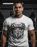 Women's T-Shirts Tshirt Muscle Freaks Tapout Skull Gothic Style T-shirt_ecoleips.com