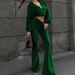 Elegant Velvet High-Waist Tunic & Flare Pants Set - Autumn Women's Casual Outfit (Green, S/M/L/Xl) Fashion Trends_ecoleips.com