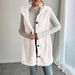 Double-Sided Fleece Hooded Button Cardigan - Women's Casual Vest For Autumn & Winter, Solid Color Lightweight Layering Piece_ecoleips.com