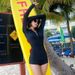 Aria Basics Korean And Japanese New Style Diving One-Piece Boxer Long Sleeve Swimsuit For Women Quick-Dry Sexy Surfing Zipper_ecoleips.com