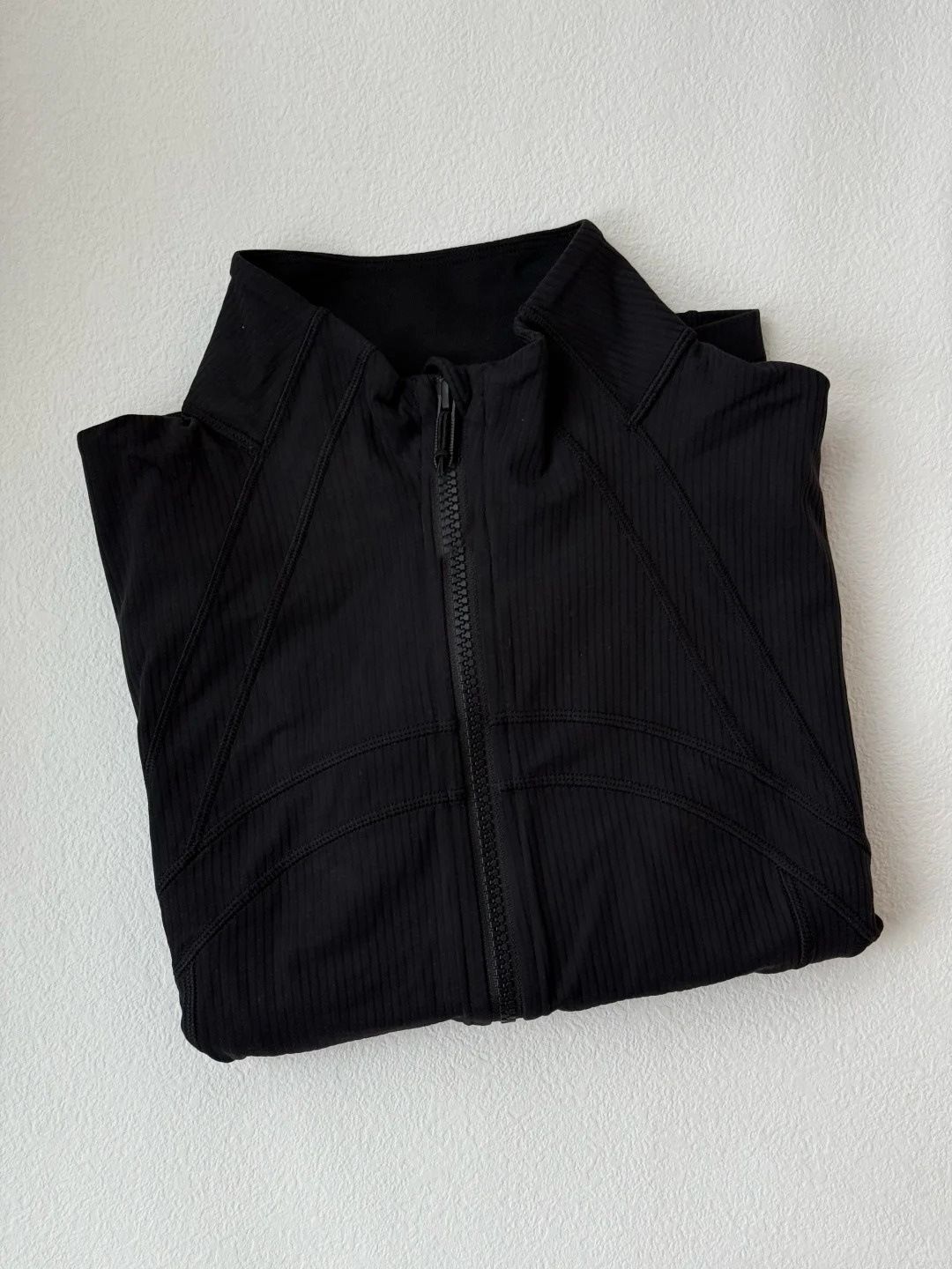 Women's Clothing Ribbed Classic Short Sports Jacket Fitness Bare Feel Stand Collar Slim Fit Quick Drying Yoga Jacket_ecoleips.com
