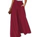 Aria Basics European American Cross-border 2025 Summer New Women's Wide-leg Long Pants With Elastic And High Waist_ecoleips.com