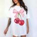 Women's Clothing Letter Pattern Loose Casual Printed Drop Shoulder T Shirt_ecoleips.com
