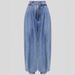 Women's High Waist Zip Ankle Jeans - Retro Relaxed Fit Casual Pants With Elastic Cuffs_ecoleips.com