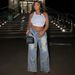 Women's Clothing Casual Women's Jeans Women's Street Fashion Washed Button Closure High Waist Pants_ecoleips.com