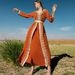 Vibrant Orange Moroccan Kaftan With Intricate Gold Embroidery – Modest Evening Gown For Special Occasions_ecoleips.com
