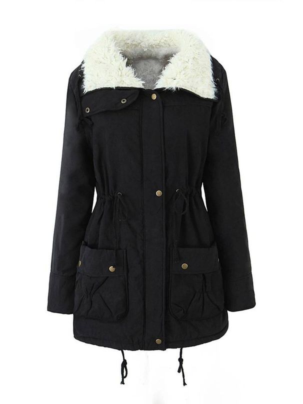 Women's Clothing New Women's Winter Quilted Coat – Hooded, Long-Sleeve, Mid-Length, Warm Faux-Shearling Lined (Plus Size Available)_ecoleips.com