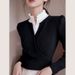 Women's Clothing Autumn New Black Wear Sweater Celebrity Design Niche High End Knitted Tops For Women_ecoleips.com