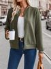 Women's Stylish Solid Color Casual Jacket With Zip-Up Design - Lightweight Polyester Blend, Versatile For Spring & Summer_ecoleips.com