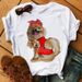 European And American Cross-border Foreign Trade Clothing Cartoon Cute Puppy Round-neck Printed Women's Short-sleeve_ecoleips.com