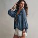 Women's Clothing Elegant Casual Women's V Neck Shirt Lantern Sleeve Blouse For Formal & Casual For Women_ecoleips.com