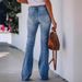 High-Waisted Flared Jeans For Women – Stretchy Bootcut Denim Pants With Tummy Control & Lifting Fit (Blue, S-XXL)_ecoleips.com