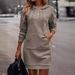K New Casual Fashion Women's Plaid Long Hooded Sweatshirt_ecoleips.com