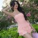 AB494 New Sexy French Style Niche Short Hot Girls, Strapless Polyester Stretch Cake Skirt For Women_ecoleips.com