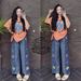 Women's Fashionable Two Piece Set Summer Style Loose Fit Floral Print Short Sleeved Top Milk Silk Wide Leg Pants Casual Slimming_ecoleips.com