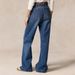 Women's Clothing RL/Laf Imported Turkish High Waist Elastic Loose Casual Denim Super Slim Tall Pants Wide Leg_ecoleips.com