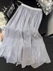 K Western Style Slimming Umbrella Skirt, New High-end Flowing Mesh Skirt, High Waist A-line Skirt. No Accessories_ecoleips.com