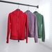 Women's Clothing Scuba Slim Fit Fleece Lined Hooded Sweatshirt Cardigan Casual Sports Jacket For Women In Stock_ecoleips.com