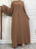 New Muslim Abaya Dress Dubai Long Woman Evening Dress Moroccan Caftan Mom Front Zipper Nida Design Female Dress Turkish Dresses_ecoleips.com