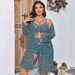 Aria Basics Cross-border Geometric Pattern Plus-size Swimsuit For Women, High-waisted Cover-up Three-piece Bikini Set In_ecoleips.com