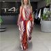 Women's Clothing Positioning Printing Long Sleeved Top Wide Leg Pants Fashionable Two Piece Suit_ecoleips.com
