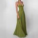 Women's Sexy Halter Neck Backless Low Waist Pleated Suspender Dress Fashionable_ecoleips.com